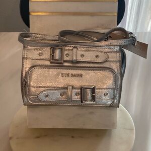 Steve Madden Silver Crossbody Bag NWOT